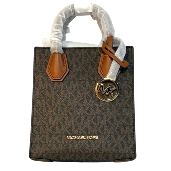 NWT🔥Michael Michael Kors Mercer Extra-Small Logo and Leather Crossbody Bag - Picture 4 of 6